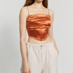 Corsé satén mujer | Brillante con diamantes de imitación